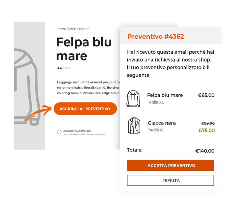 Pulsante richiedi un preventivo