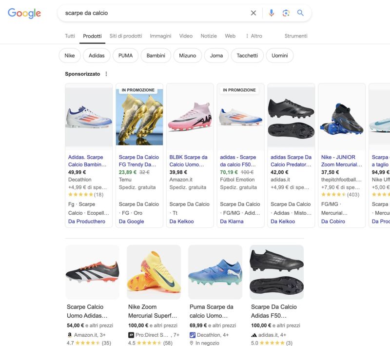 Feed di prodotti Google per WooCommerce